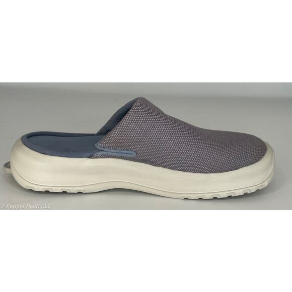 Women's Size 5 Juniors Blue Canvas Clog Mule Comfort Slip Resistant Walking Work - Picture 4 of 11